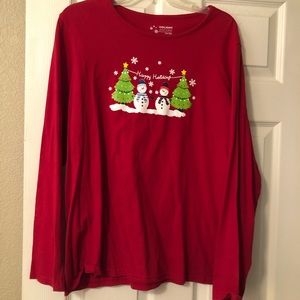 Red “Happy Holidays” Long Sleeve